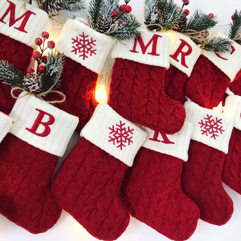Knitted Christmas Letter stocking