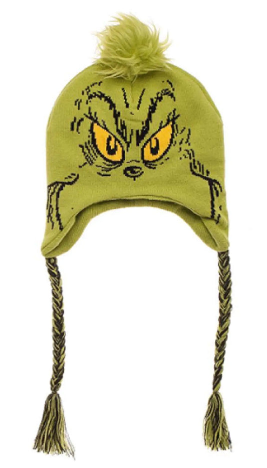 Bioworld Dr. Seuss The Grinch Who Stole Christmas Peruvian Laplander Hat CharacterGreenOne Size