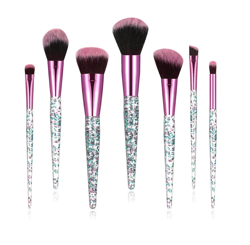 7-Piece Starry Glitter Liquid Eyeshadow Brush Set