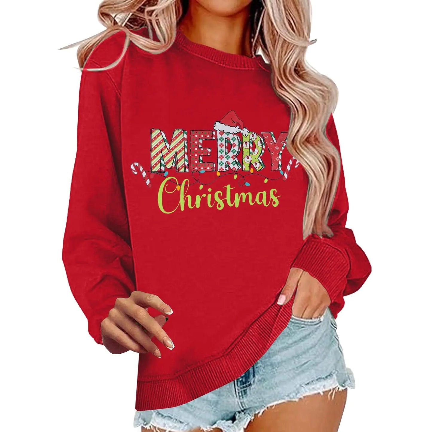 Festive Foliage Women's Christmas Sweatshirt