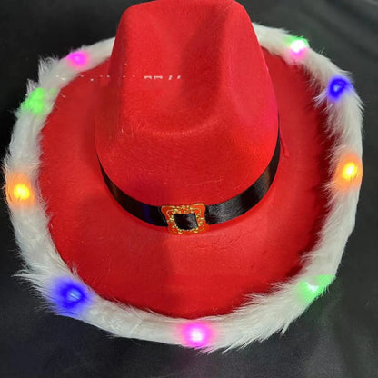 LED Colored Cowboy Hat Lamp for Christmas Party