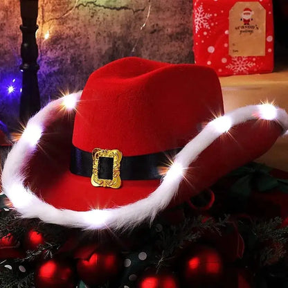 LED Colored Cowboy Hat Lamp for Christmas Party