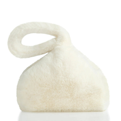 Soft Faux Fur Clutch - Triangle Wristlet for Women