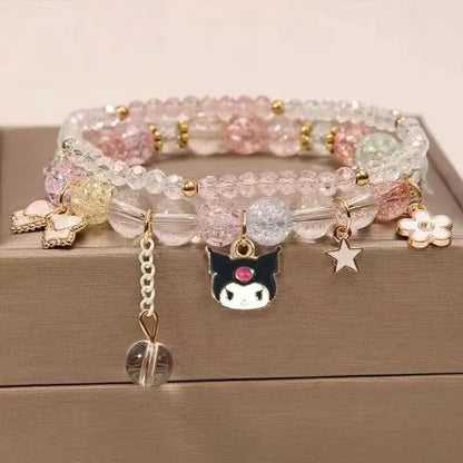 Kuromi Sanrio Crystal Bead Bracelet for Kids &amp; Friends