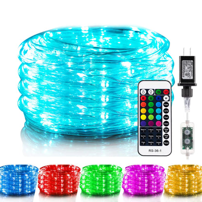 Luminous 16-Color Outdoor String Lights with Remote