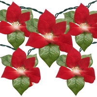 Christmas Red Flower String Lights Plug in 8.5Ft decoration