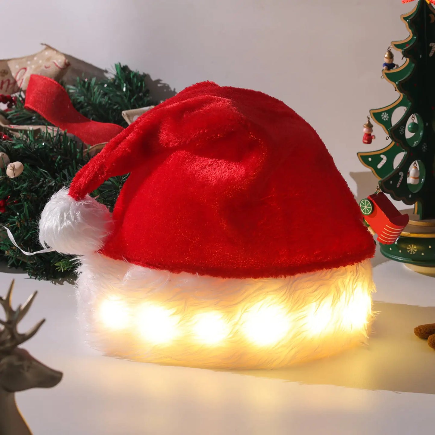 Festive LED Santa Hat