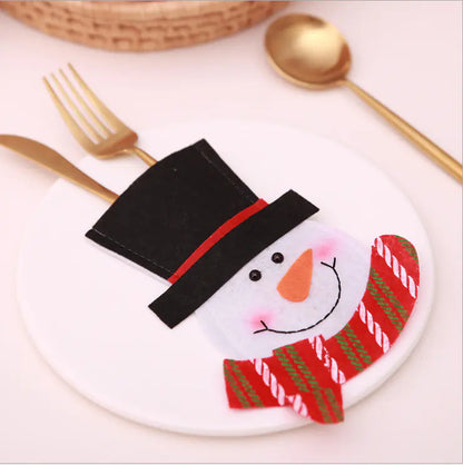 Christmas Table Knife and Fork Decoration Bag