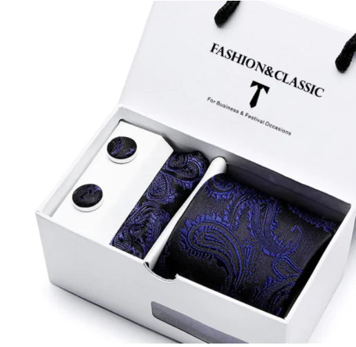 Van Gise Silk Tie Gift Box Set for Men_ (5 Pieces)