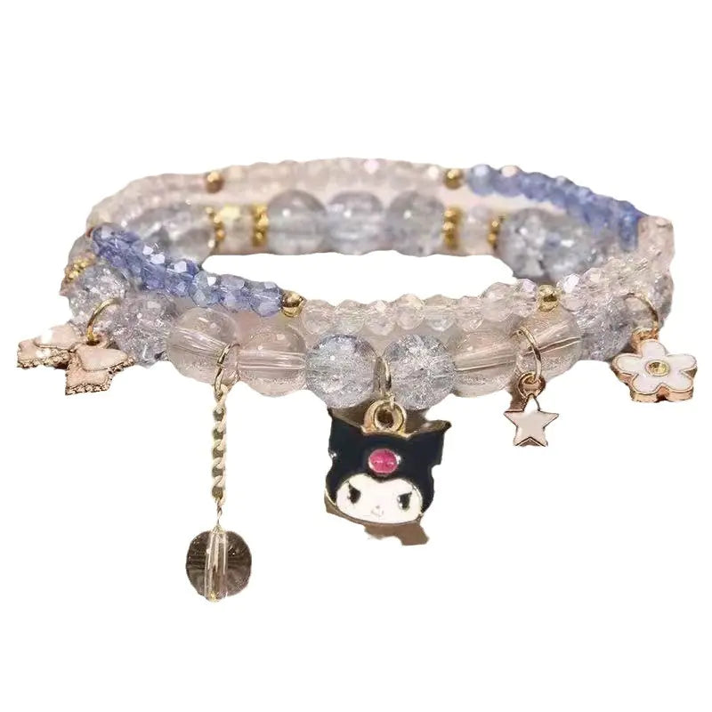 Kuromi Sanrio Crystal Bead Bracelet for Kids &amp; Friends