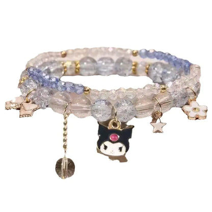 Kuromi Sanrio Crystal Bead Bracelet for Kids &amp; Friends