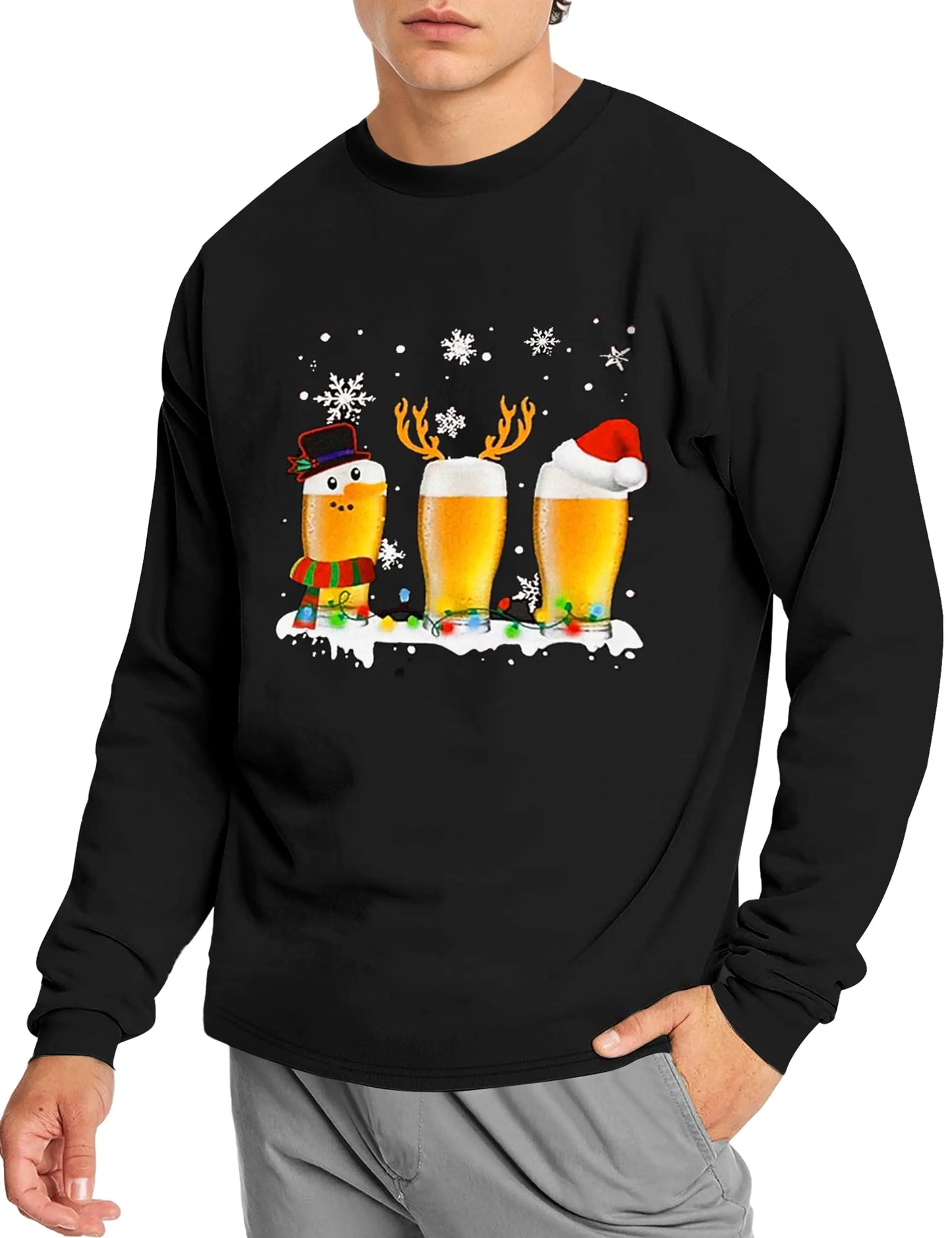 Festive Comfort Men_ ’s Christmas Long Sleeve Tee XL