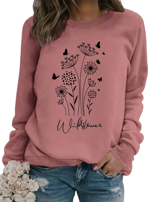 Wildflower Essence Crewneck Sweatshirt women