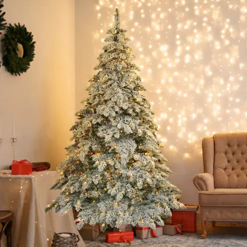 7.5-ft Pre-Lit Creative Christmas Tree_ with Flexible Branches