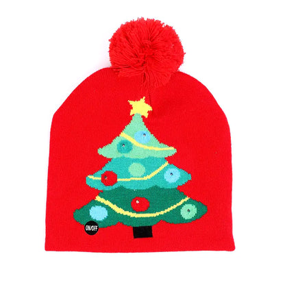 Festive LED Beanie Light-Up Christmas Hat 