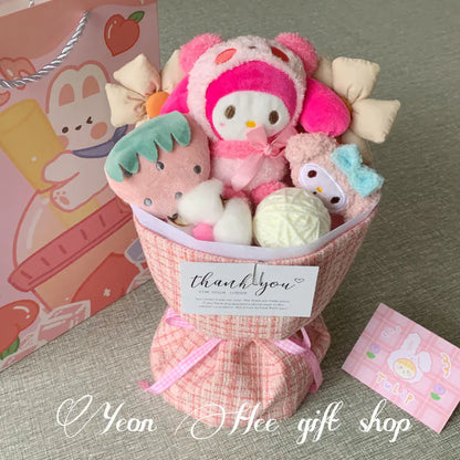 Kuromi Plush Doll Bouquet - Cute Gift for Girls set