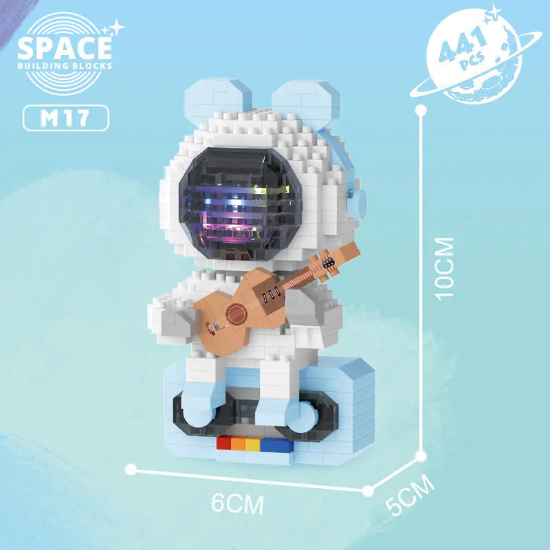LEGO-Compatible Panda Astronaut Toy for Kids