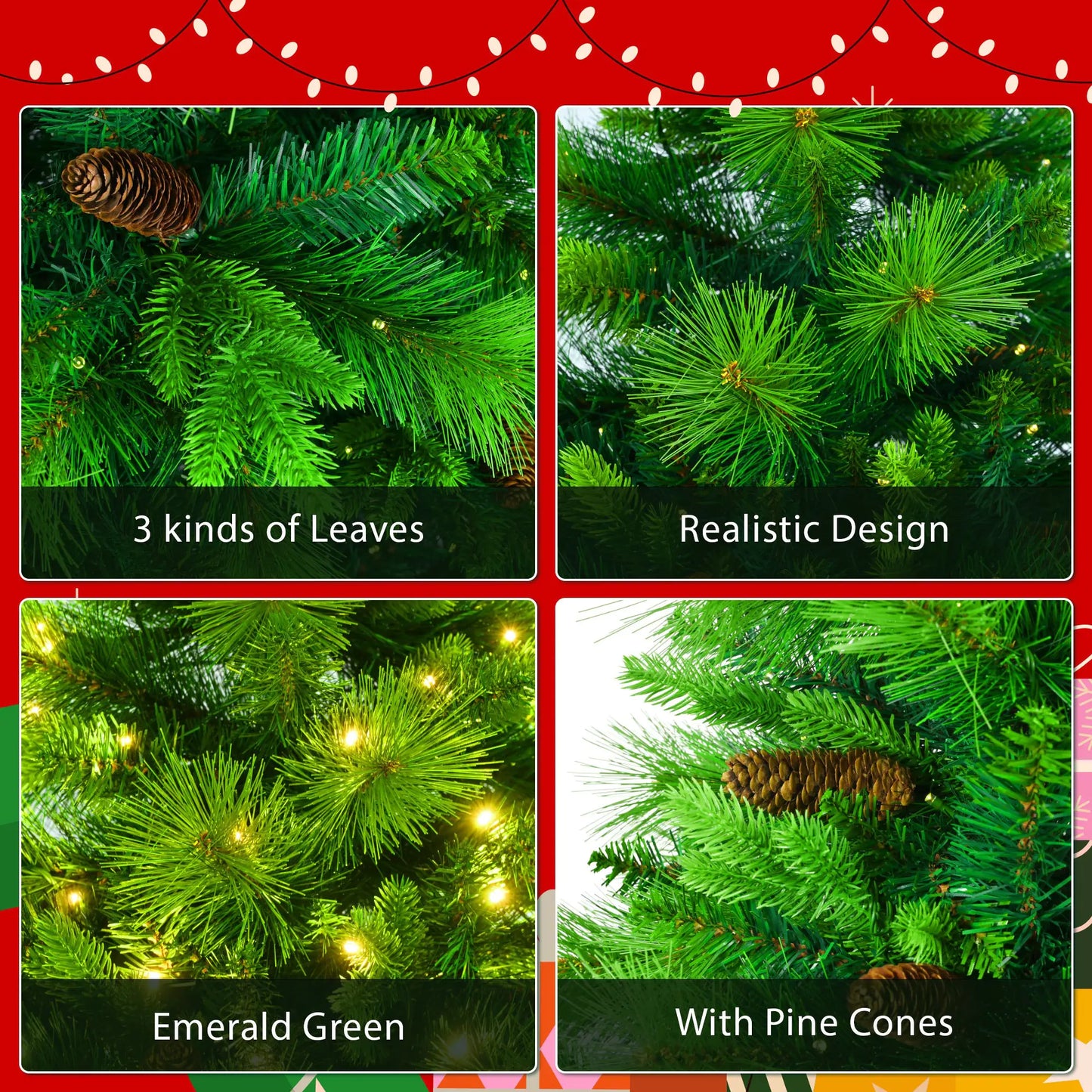 Pine Perfection 6ft Christmas Set with Pre-Lit Tree_ & Garland