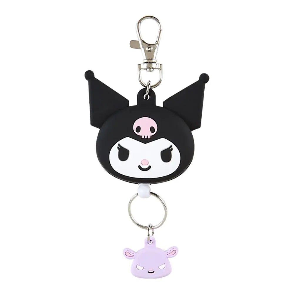Kuromi Reel Keychain - Sanrio Face-Shaped gift kid