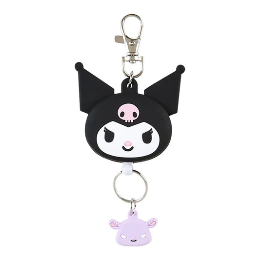 Kuromi Reel Keychain - Sanrio Face-Shaped gift kid