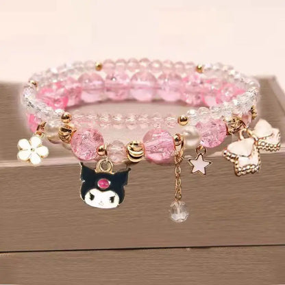Kuromi Sanrio Crystal Bead Bracelet for Kids &amp; Friends