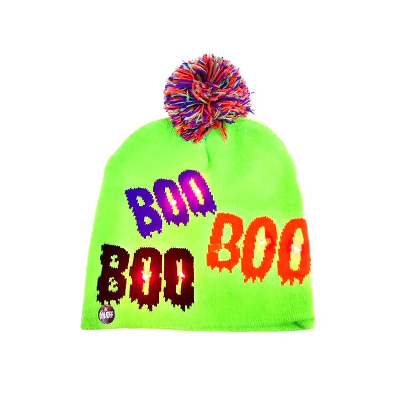 Festive LED Beanie Light-Up Christmas Hat 