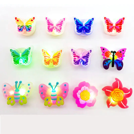 3D LED Butterfly Shoe Decorations for Crocs and Clogs kids