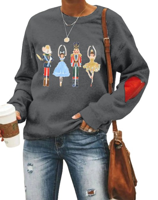 KMBANGI Nutcracker Festive Sweatshirt for Women