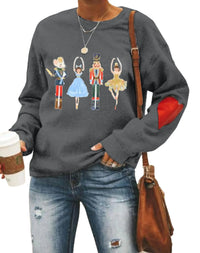 KMBANGI Nutcracker Festive Sweatshirt for Women