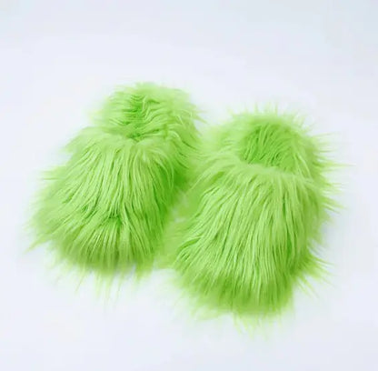 Sheep Long Hair Woolen Slipper men women_
