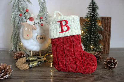 Knitted Christmas Letter stocking