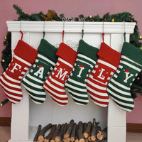 Festive Monogram Knit Stockings