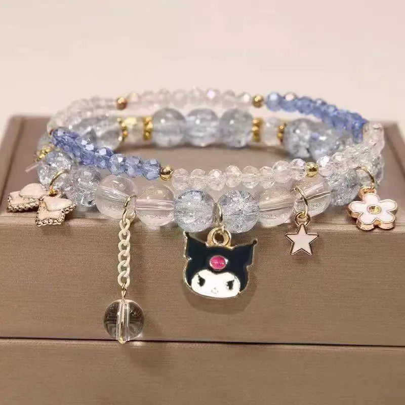 Kuromi Sanrio Crystal Bead Bracelet for Kids &amp; Friends